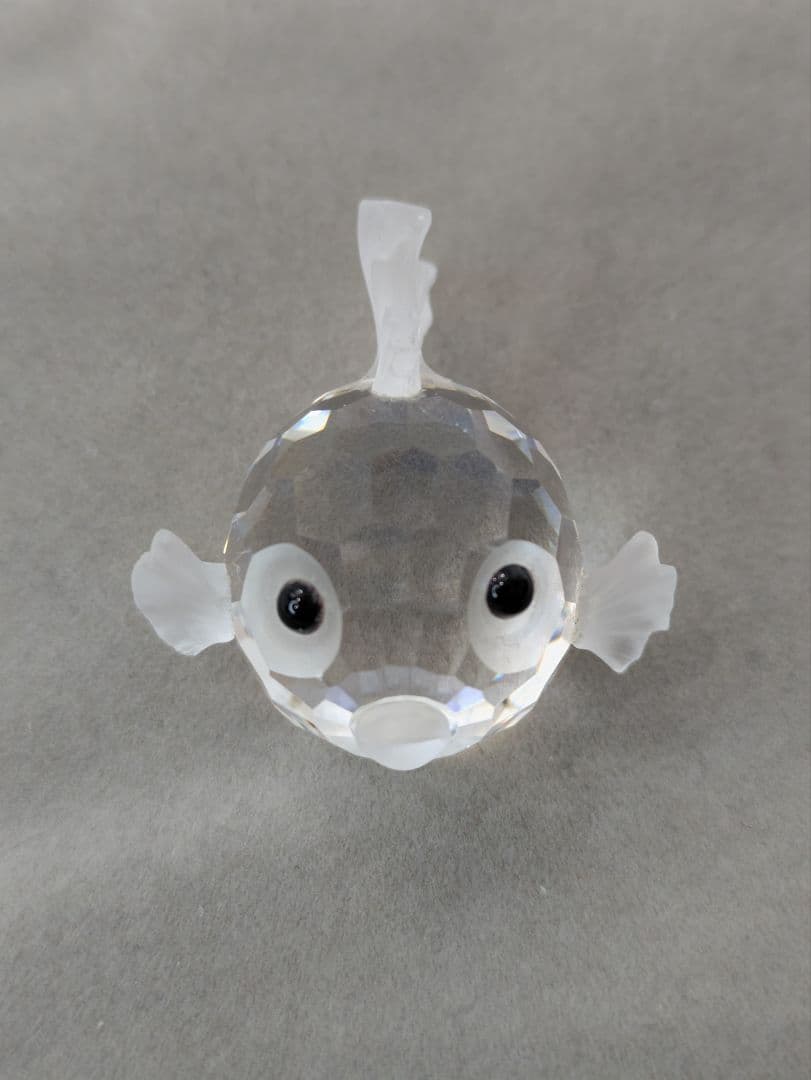 Swarovski スワロフスキー クリスタル フグ魚型置物 Used品