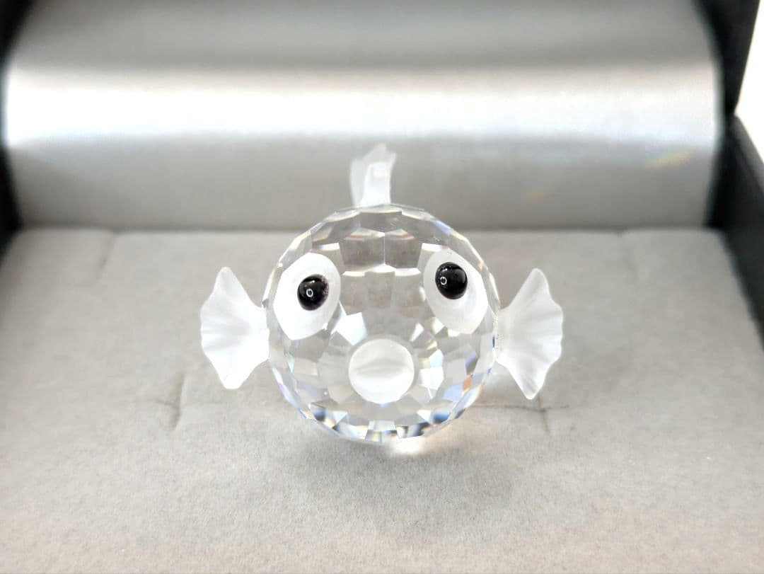 Swarovski スワロフスキー クリスタル フグ魚型置物 Used品
