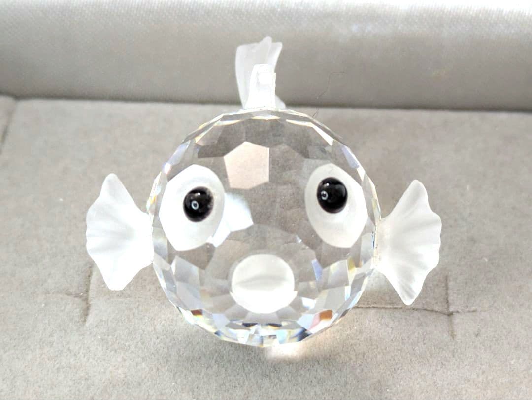 Swarovski スワロフスキー クリスタル フグ魚型置物 Used品