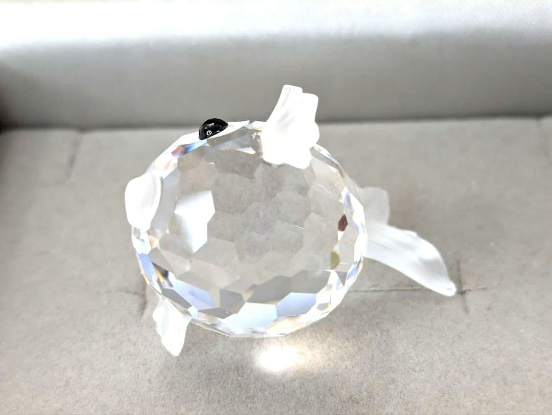 Swarovski スワロフスキー クリスタル フグ魚型置物 Used品
