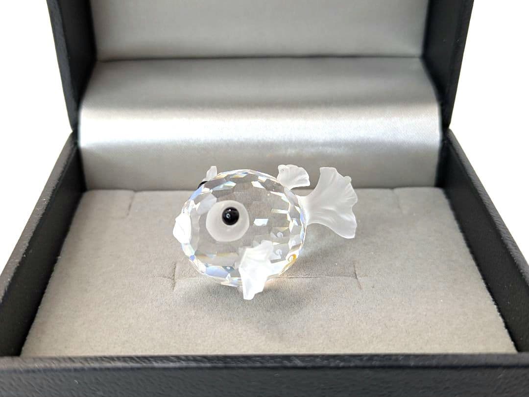 Swarovski スワロフスキー クリスタル フグ魚型置物 Used品