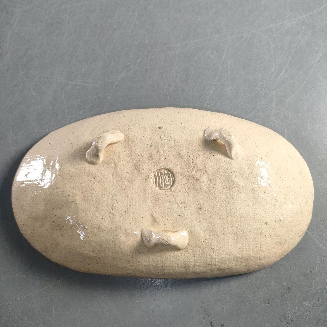 A1364-9/伊藤陶山 造/若松絵足付向附5客/共箱/銘々皿/飾皿/懐石道具/