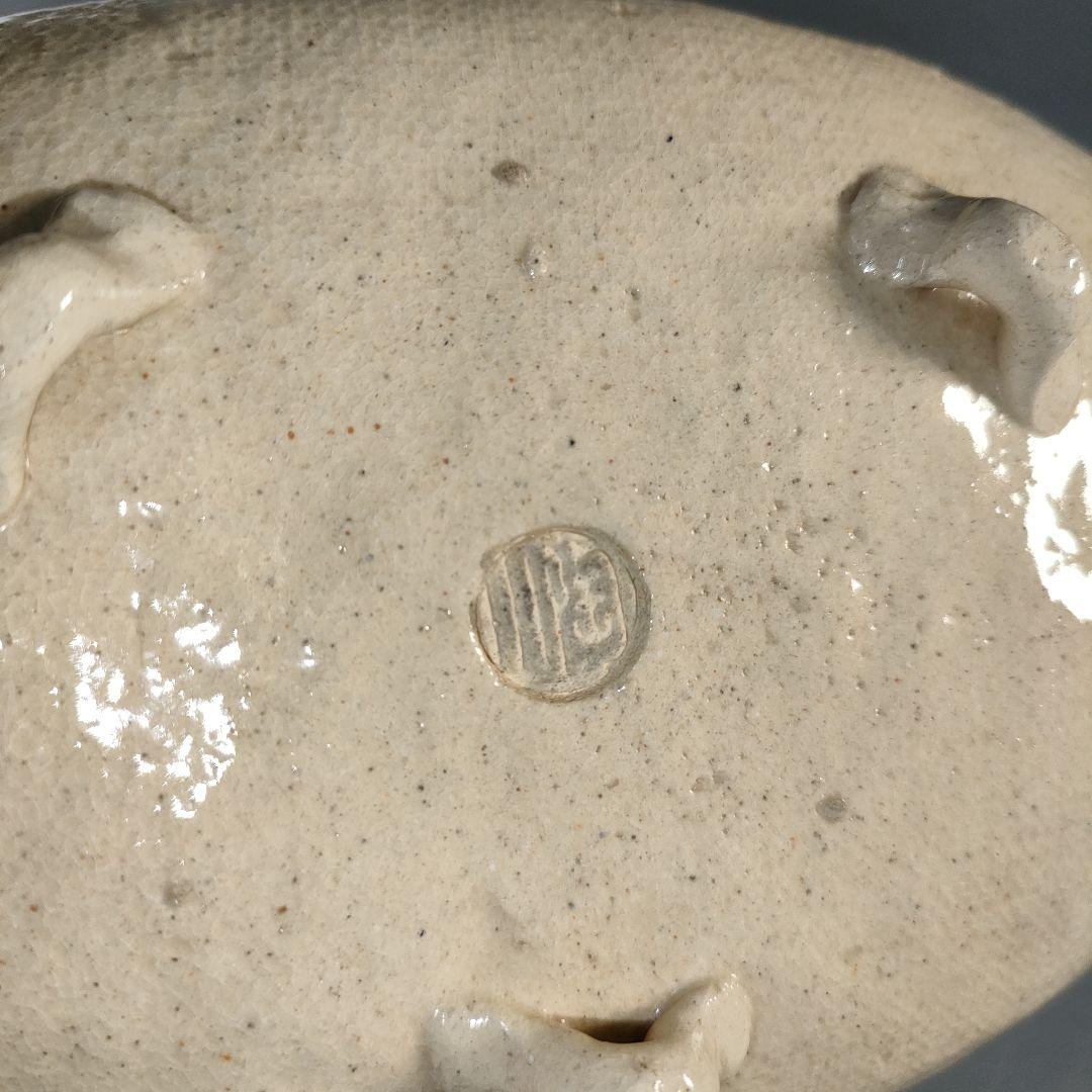 A1364-9/伊藤陶山 造/若松絵足付向附5客/共箱/銘々皿/飾皿/懐石道具/