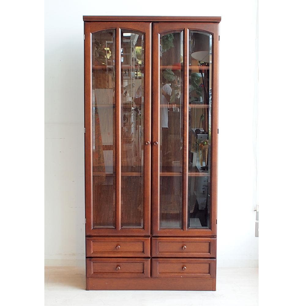 カリモク/karimoku ガラス扉 本棚 書棚 ブックシェルフ ZR23986