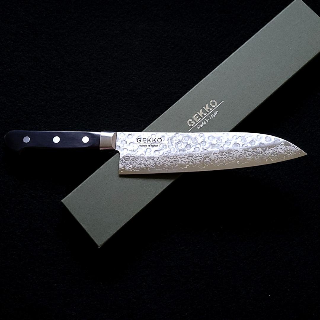 ソ*ー様 日本製 VG10 ダマスカス 三徳包丁185mm 黒柄 G1756E