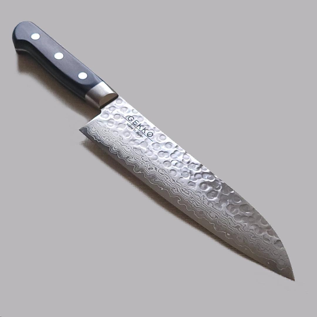 ソ*ー様 日本製 VG10 ダマスカス 三徳包丁185mm 黒柄 G1756E