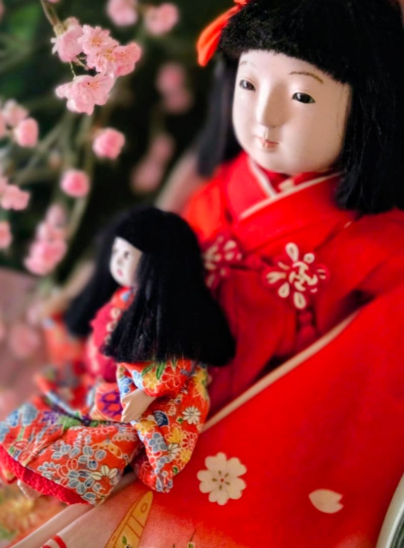 ☆うさぎ✨市松人形(訳あり）『♡華姫♡御前&豆:市松人形セット』✨