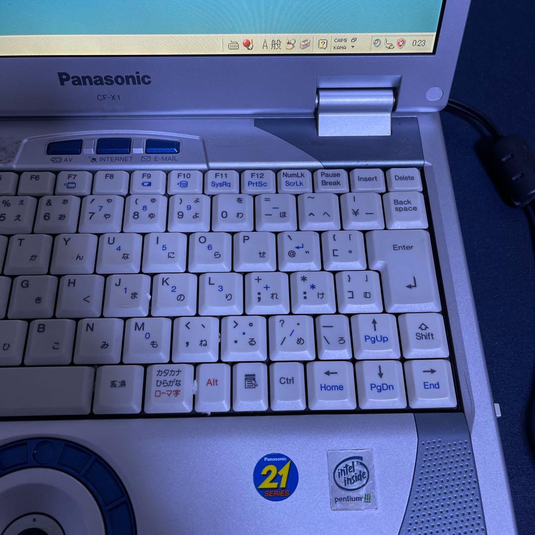 (ジャンク)Panasonic CF-X1 ノートPC シルバー