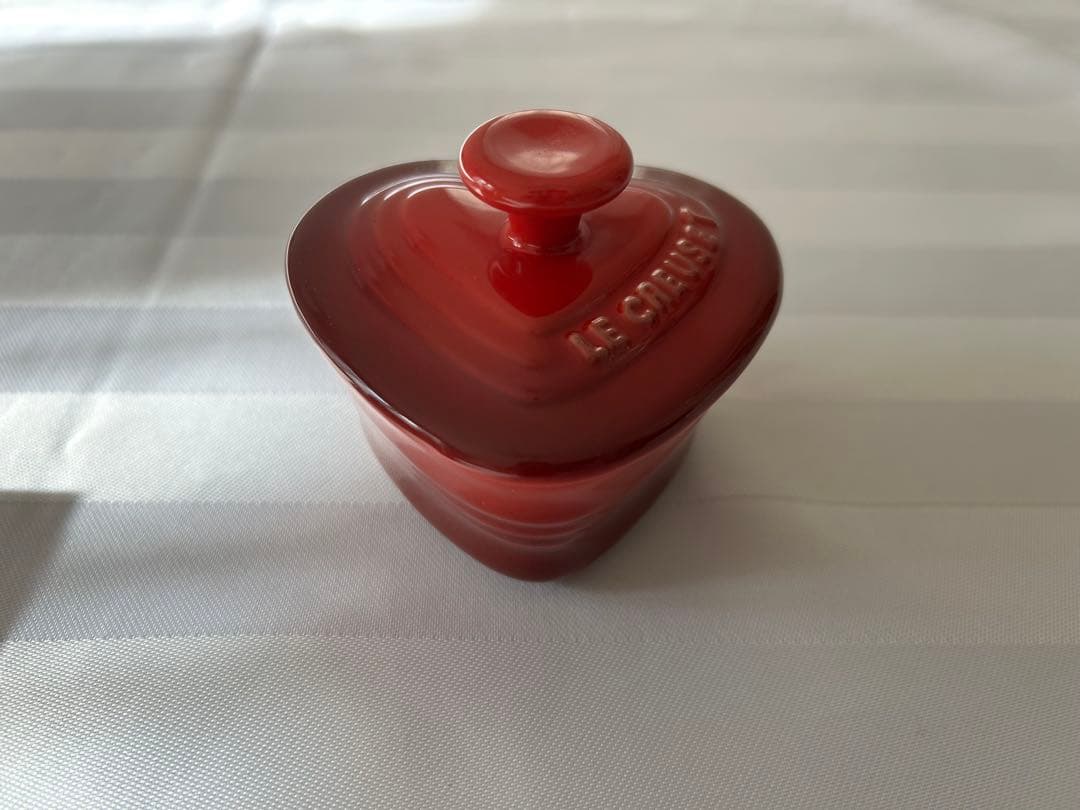 ル・クルーゼ/LE CREUSET ミニストウブ4個とハート型陶器2個