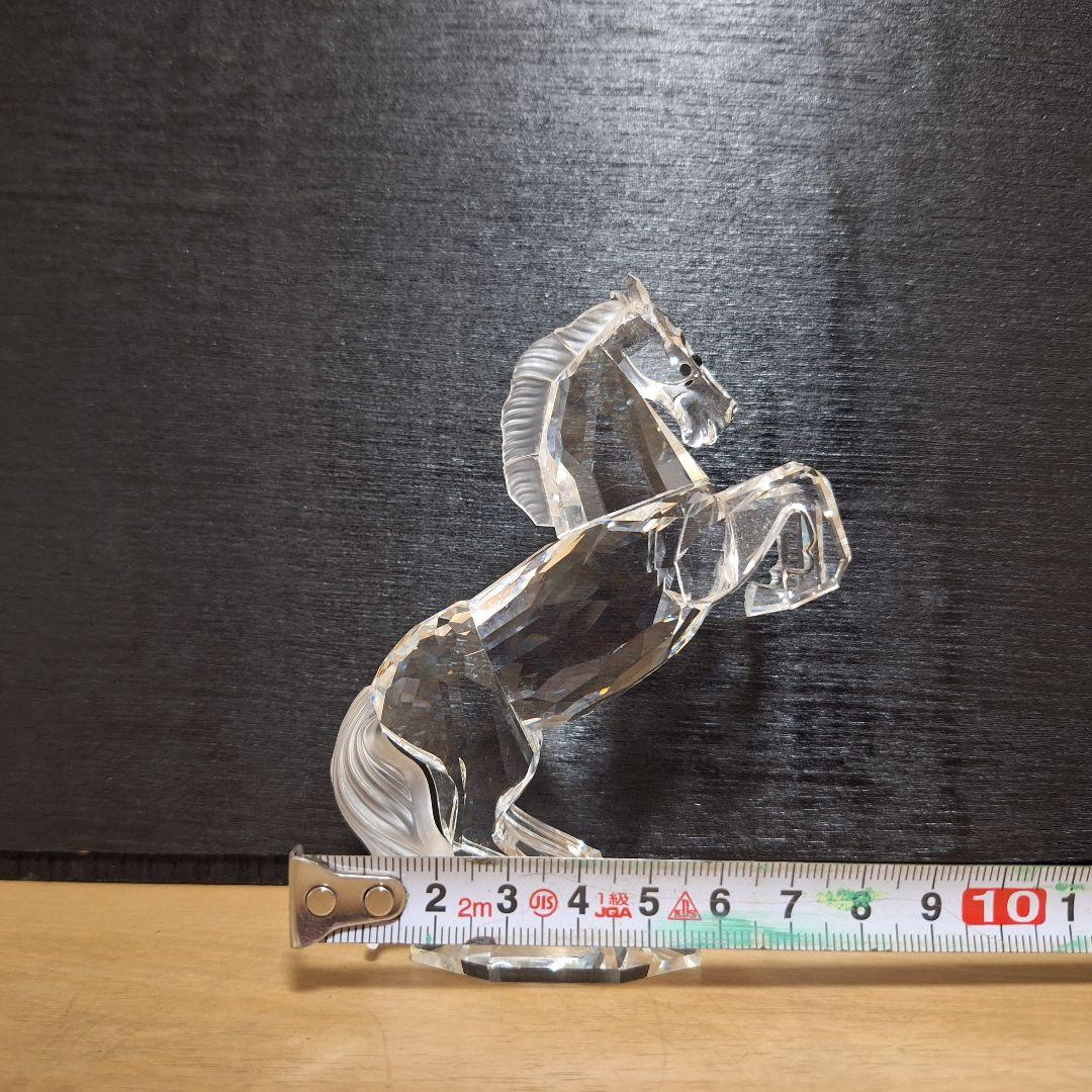 【極美品】スワロフスキー クリスタル 置物 ホース 跳ね馬 箱なし 廃盤品