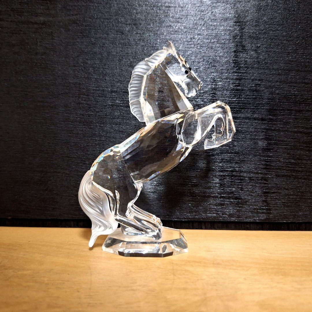 【極美品】スワロフスキー クリスタル 置物 ホース 跳ね馬 箱なし 廃盤品