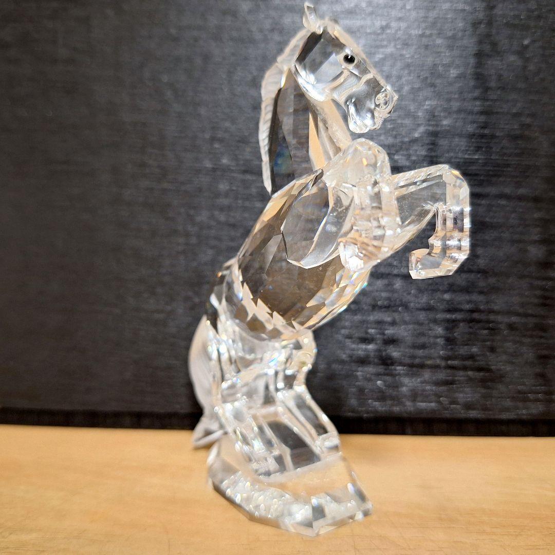 【極美品】スワロフスキー クリスタル 置物 ホース 跳ね馬 箱なし 廃盤品