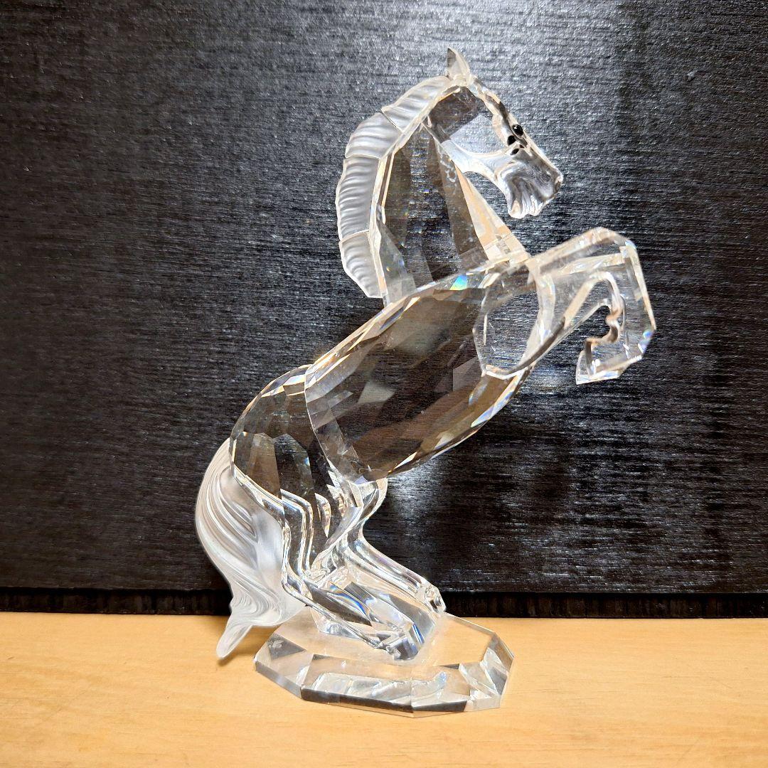 【極美品】スワロフスキー クリスタル 置物 ホース 跳ね馬 箱なし 廃盤品