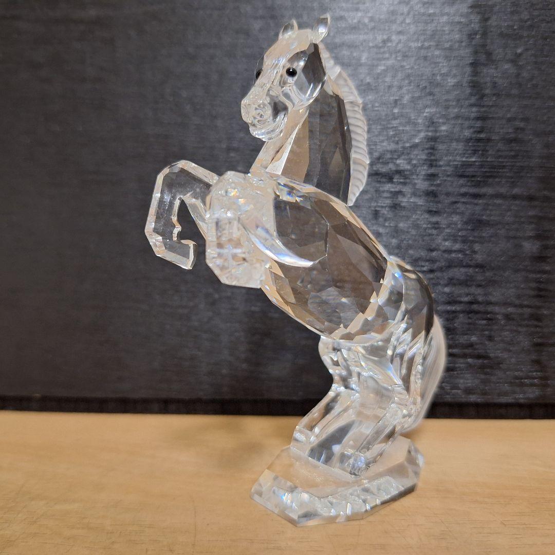 【極美品】スワロフスキー クリスタル 置物 ホース 跳ね馬 箱なし 廃盤品