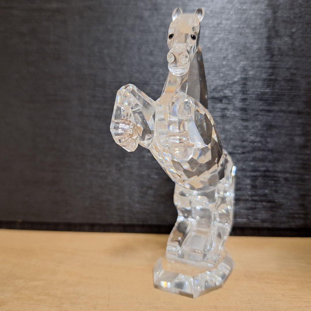 【極美品】スワロフスキー クリスタル 置物 ホース 跳ね馬 箱なし 廃盤品