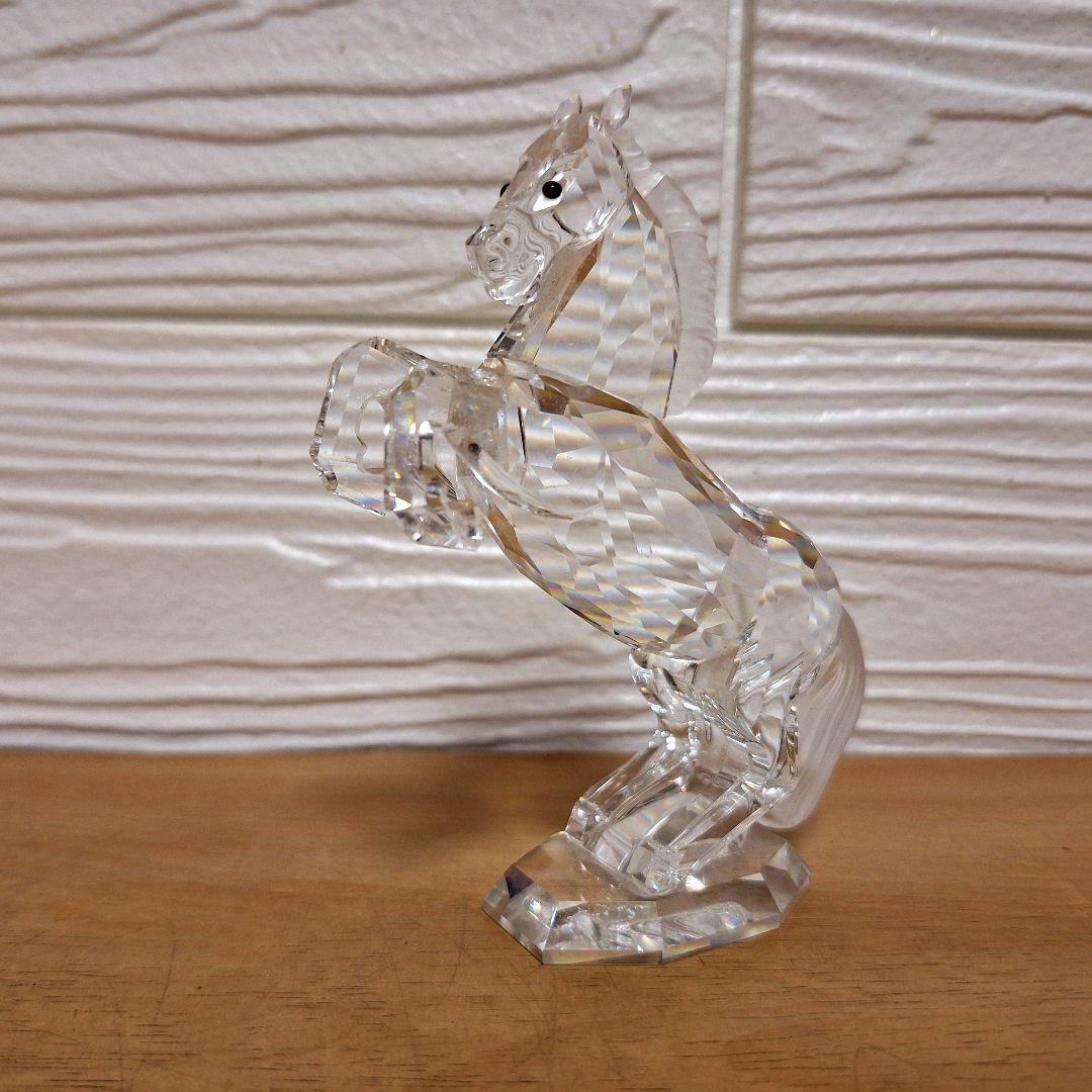 【極美品】スワロフスキー クリスタル 置物 ホース 跳ね馬 箱なし 廃盤品