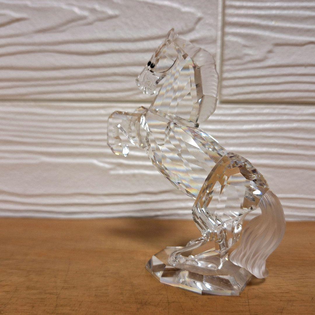 【極美品】スワロフスキー クリスタル 置物 ホース 跳ね馬 箱なし 廃盤品