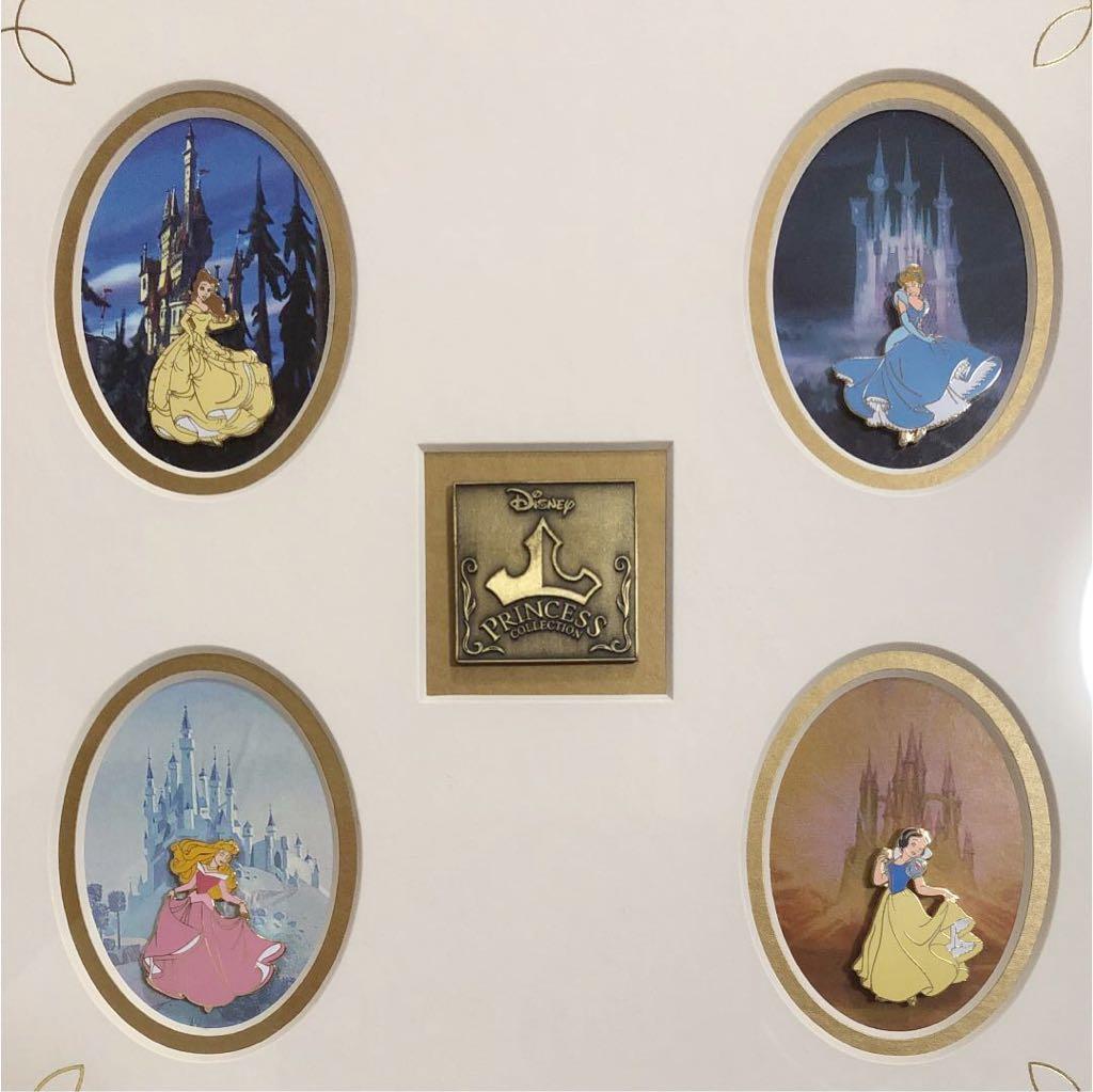 【新品】ディズニー4人プリンセスピンの壁掛け❤︎プリンセスが浮き出る上品な飾り☆