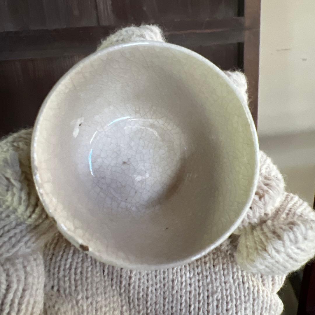 実家整理　古い小ぶりな煎茶碗五客 c