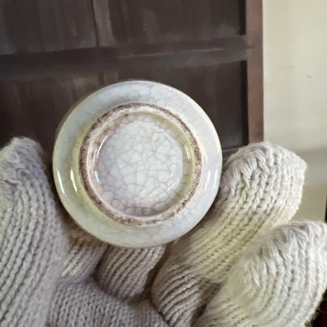 実家整理　古い小ぶりな煎茶碗五客 c