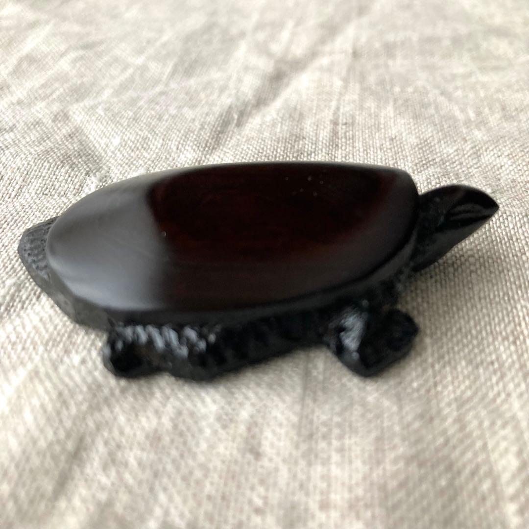 埋れ木細工の箸置　亀ペア　埋木　仙台