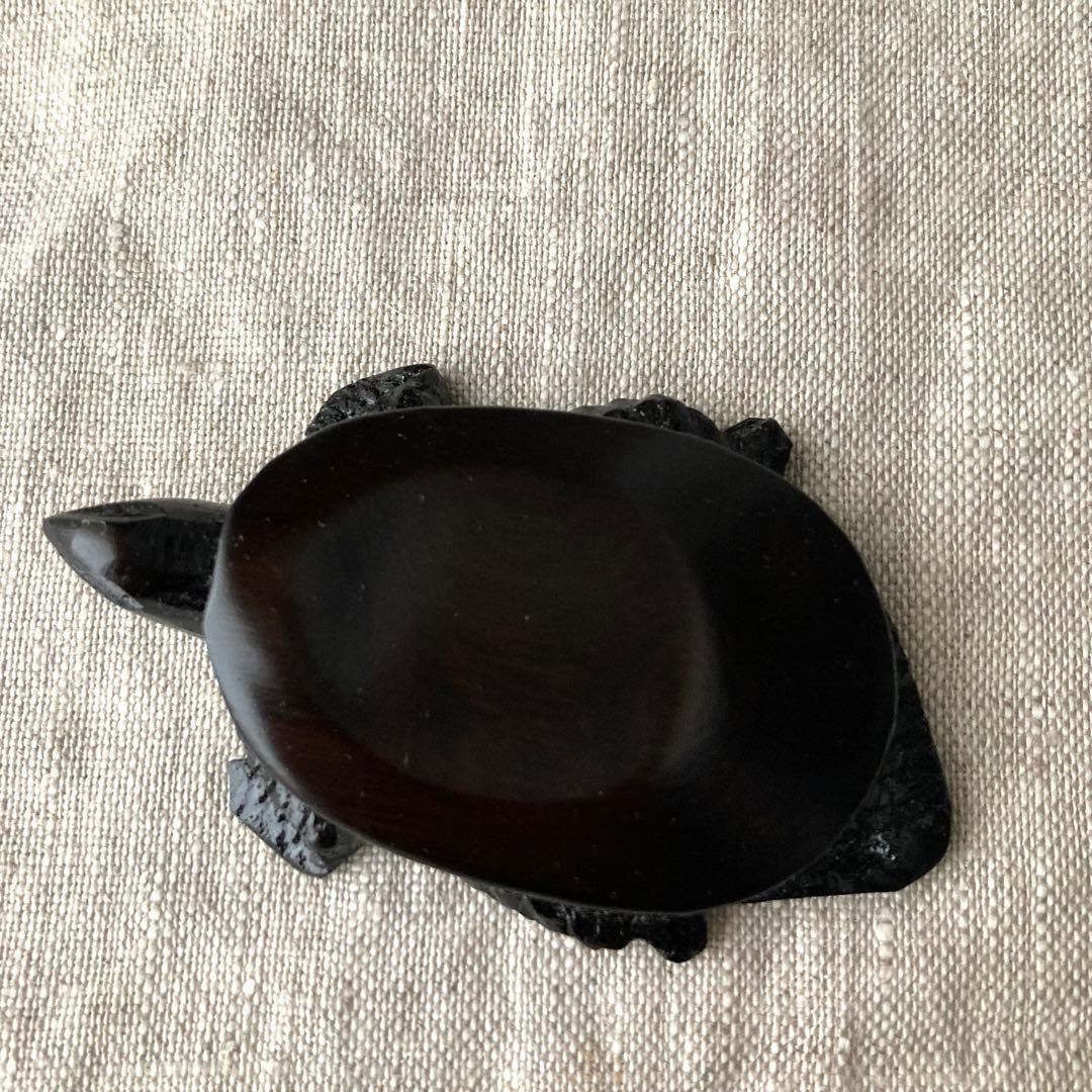 埋れ木細工の箸置　亀ペア　埋木　仙台