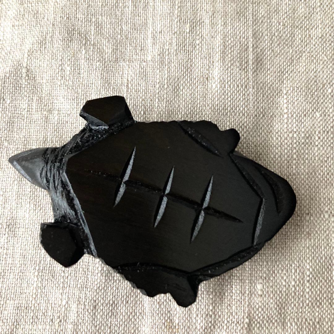 埋れ木細工の箸置　亀ペア　埋木　仙台