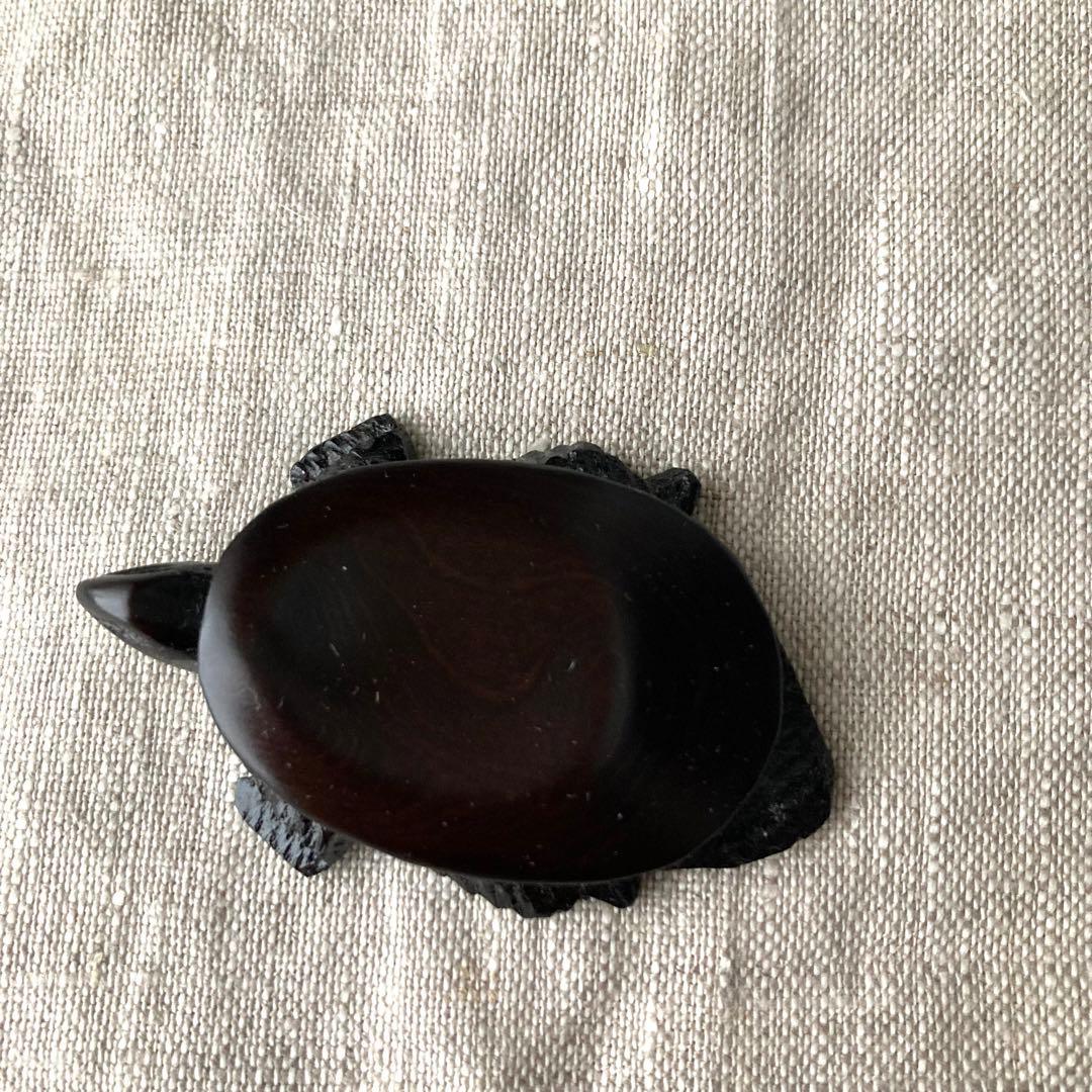 埋れ木細工の箸置　亀ペア　埋木　仙台