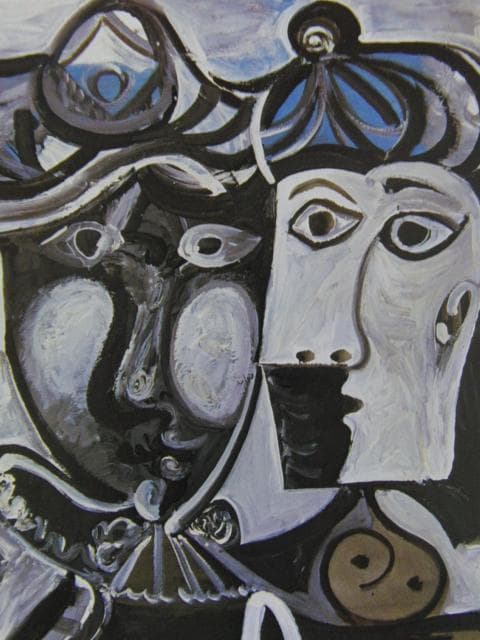 ピカソ(PICASSO)【カップルと子供】、高級画集画、状態良好