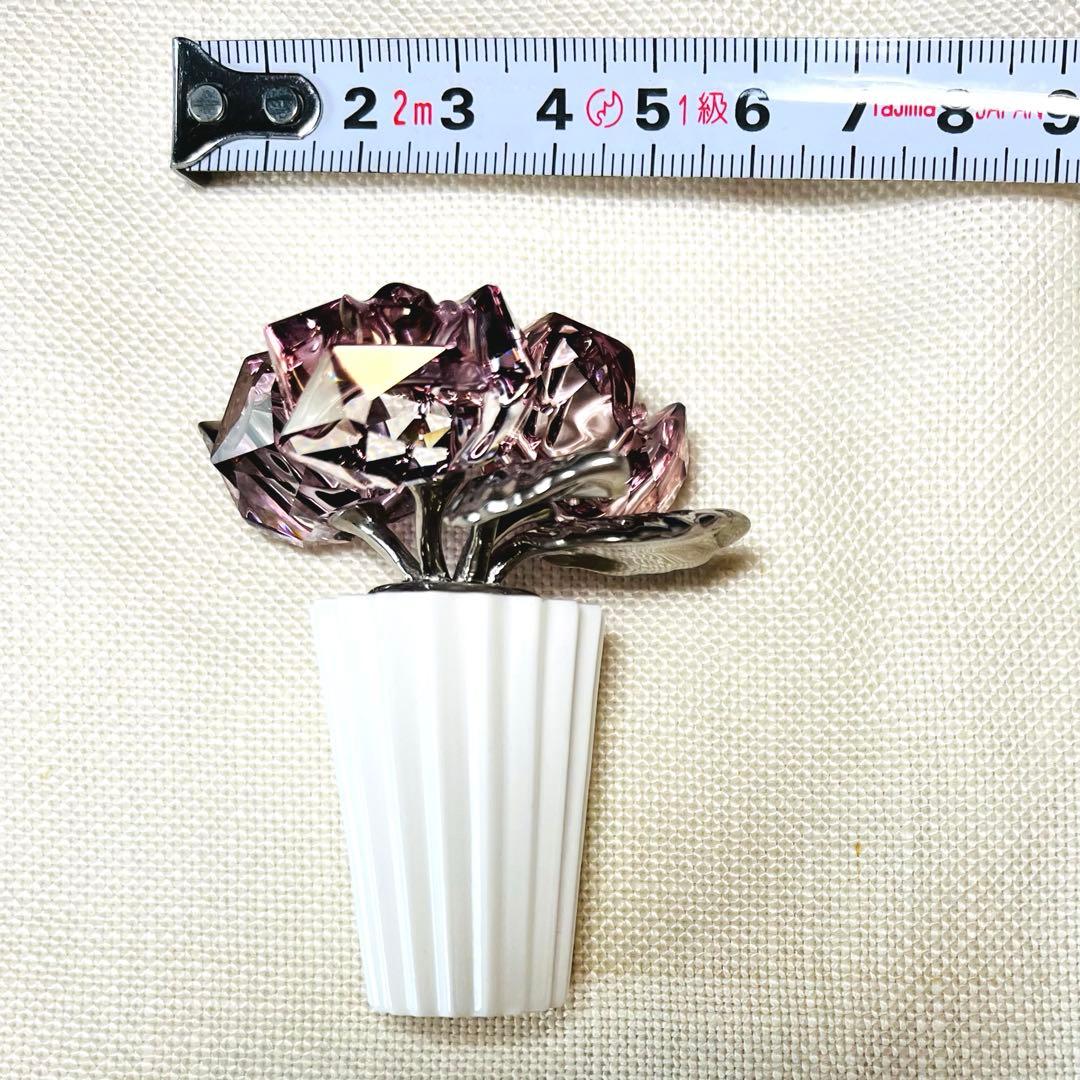 SWAROVSKI スワロフスキー　クリスタル　薔薇　バラ　ローズフラワー　置物