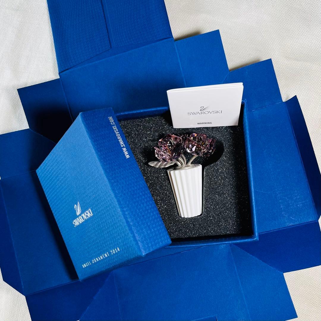 SWAROVSKI スワロフスキー　クリスタル　薔薇　バラ　ローズフラワー　置物