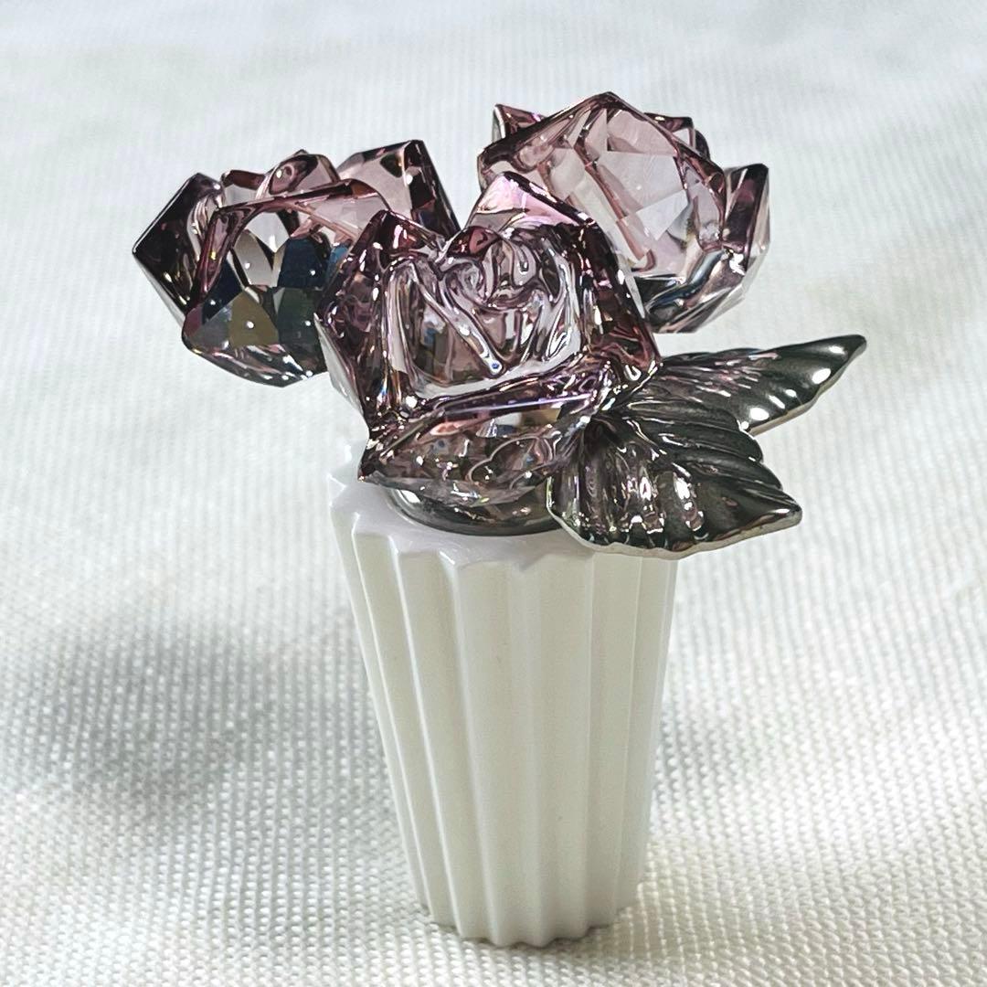 SWAROVSKI スワロフスキー　クリスタル　薔薇　バラ　ローズフラワー　置物