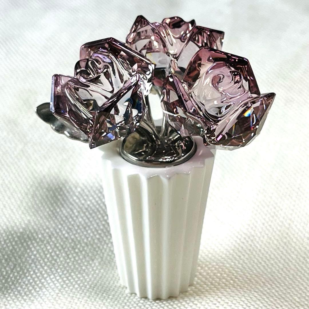 SWAROVSKI スワロフスキー　クリスタル　薔薇　バラ　ローズフラワー　置物
