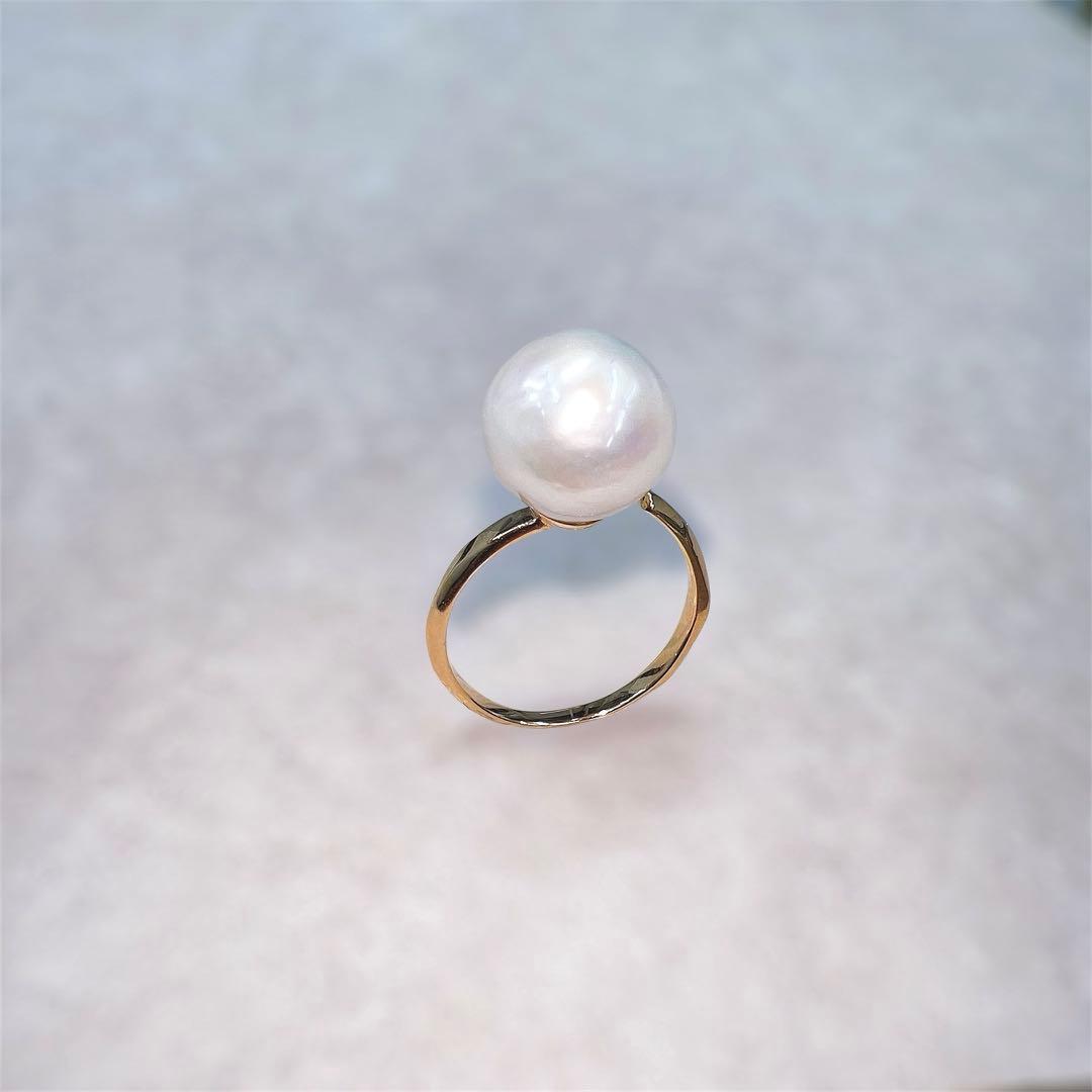 淡水パールリング ゴールドメッキ フリーサイズ