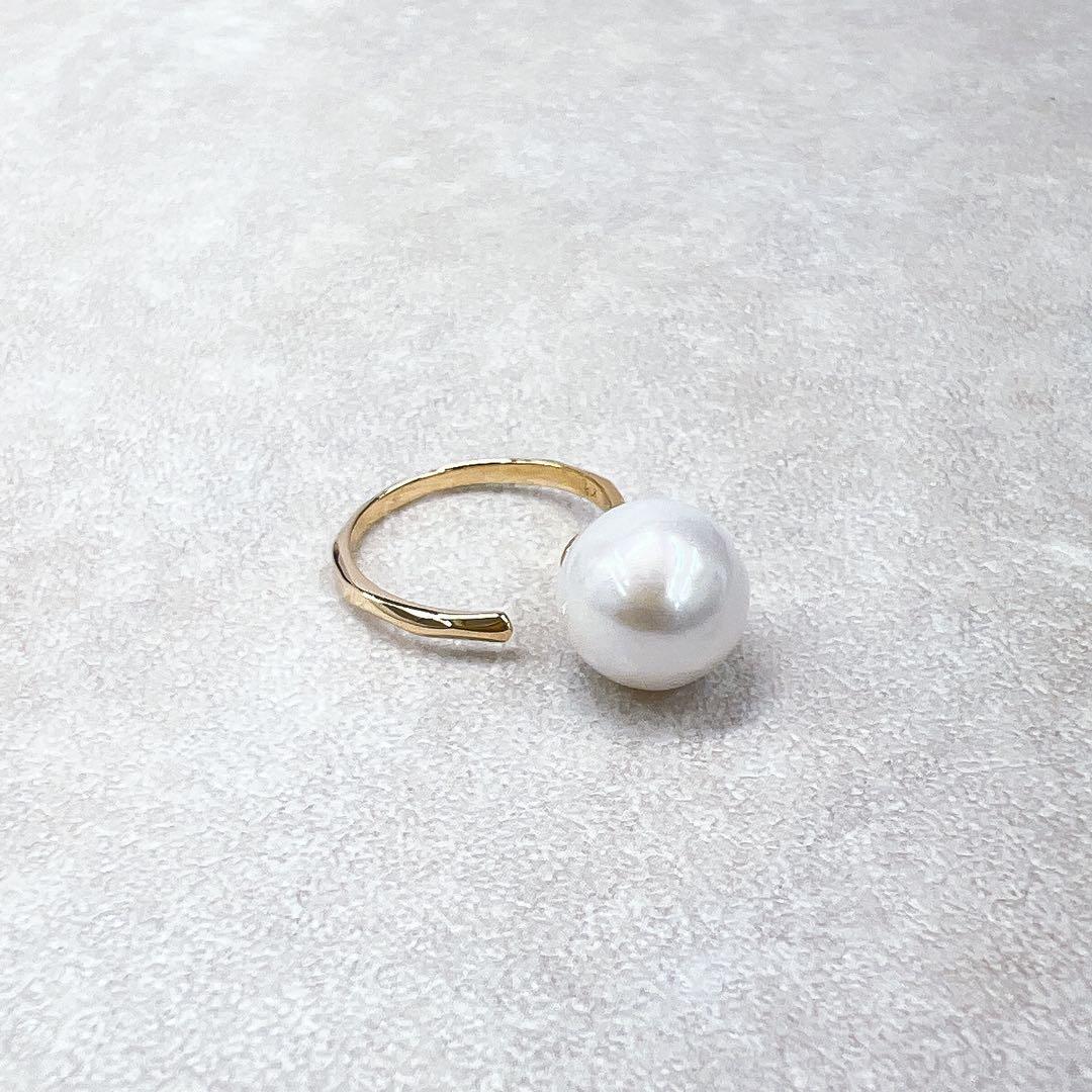 淡水パールリング ゴールドメッキ フリーサイズ
