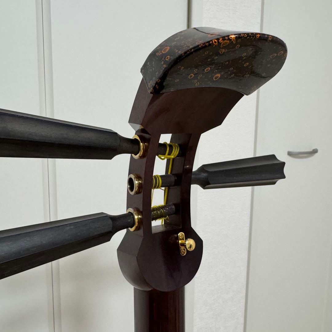 津軽三味線 子持ち綾杉　太棹