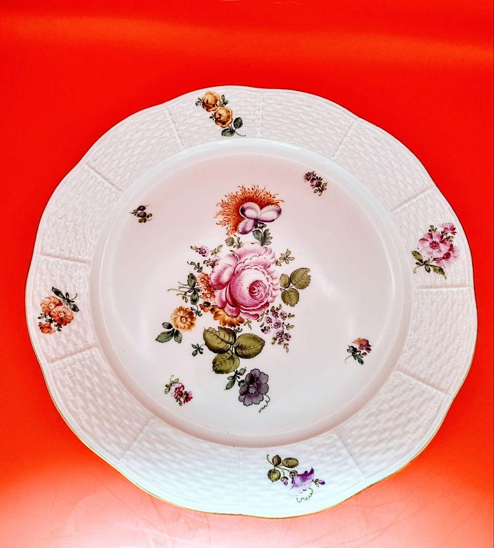 ヘレンド【美品】〘マスターペインターサイン入〙《フラワーブーケ》ディナープレート