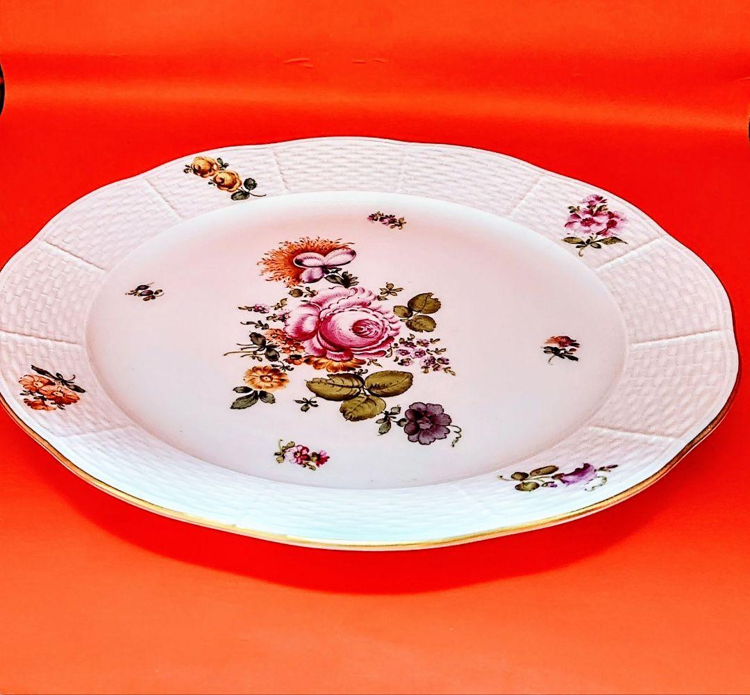 ヘレンド【美品】〘マスターペインターサイン入〙《フラワーブーケ》ディナープレート