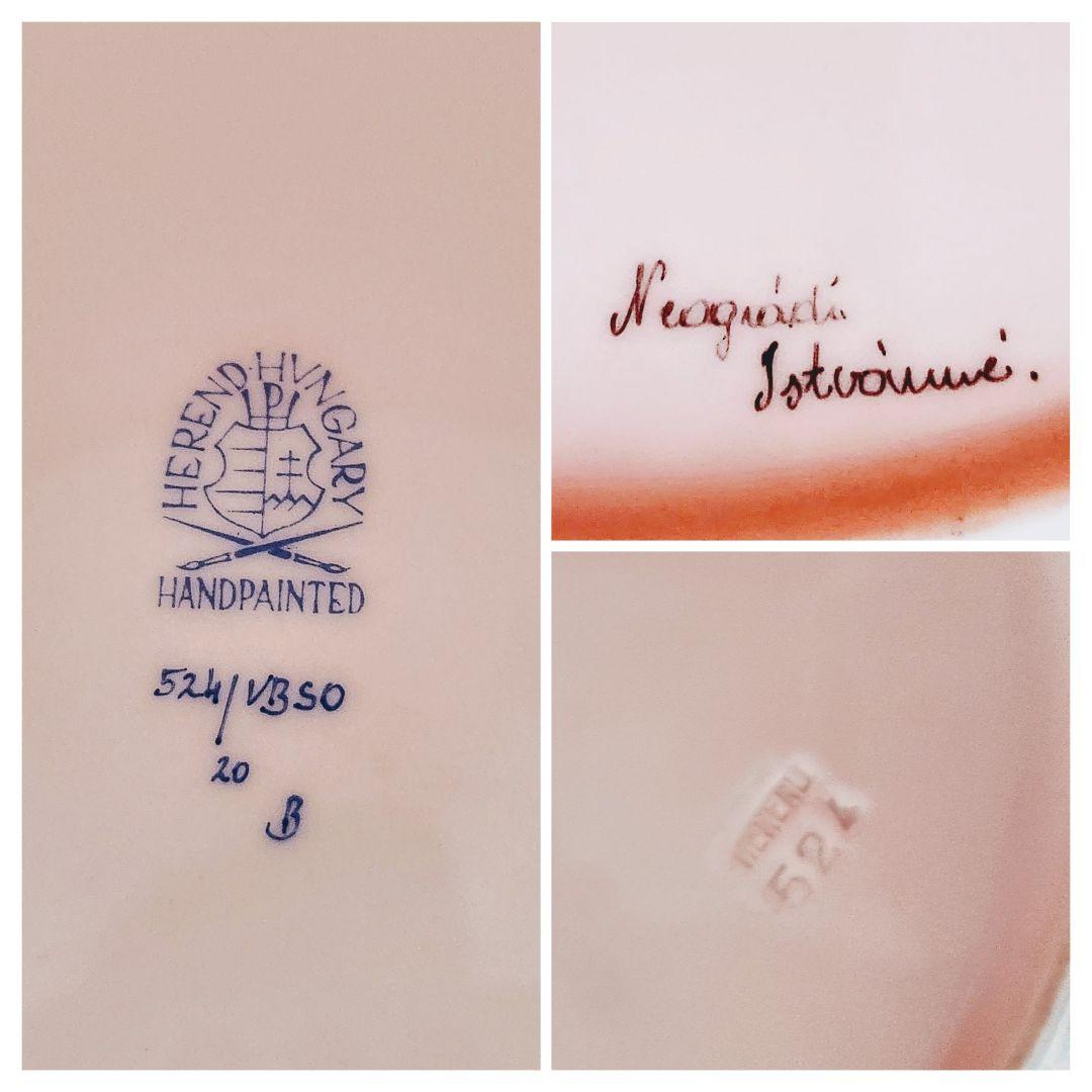 ヘレンド【美品】〘マスターペインターサイン入〙《フラワーブーケ》ディナープレート