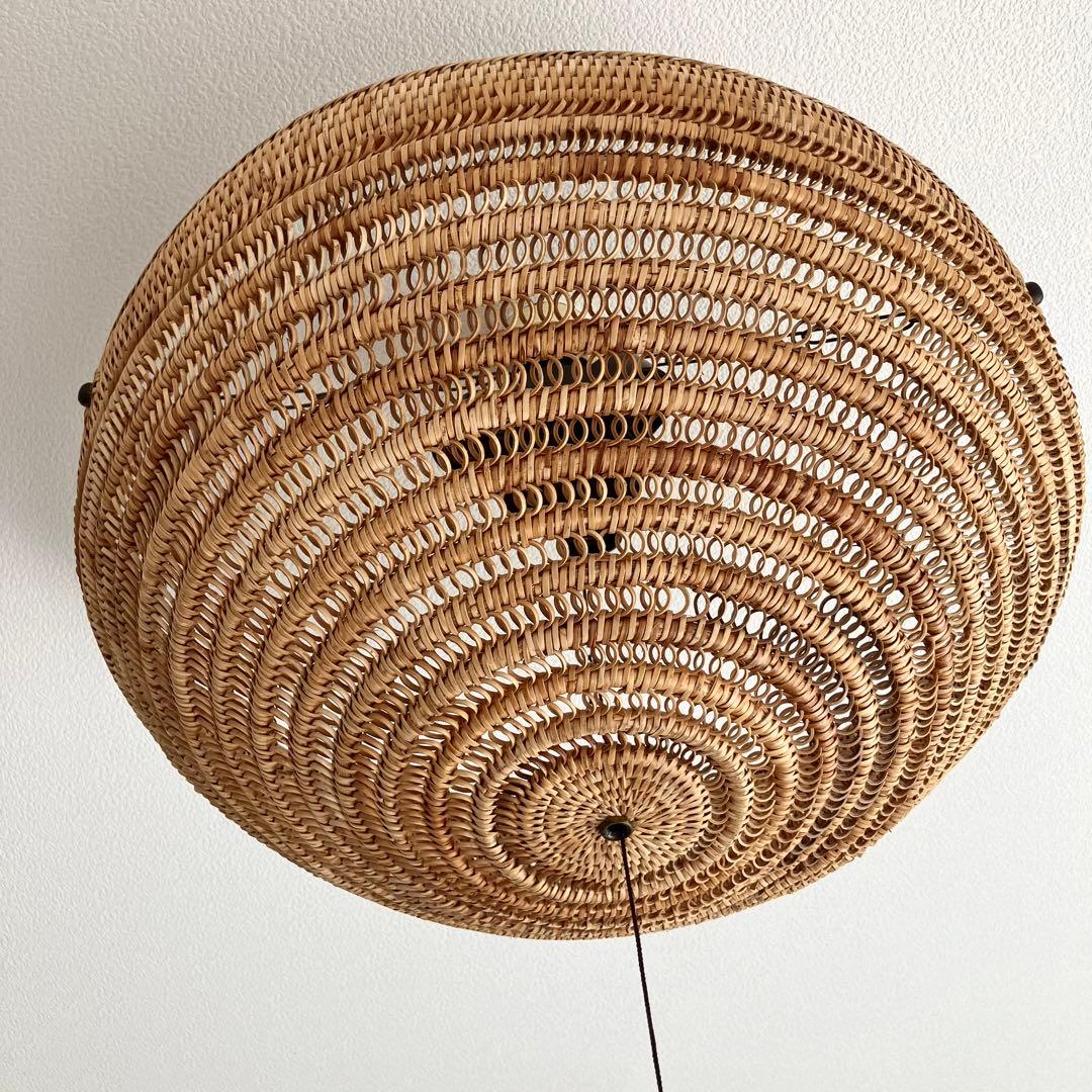 人気　籐 籐傘　照明 シーリングライト　3灯
