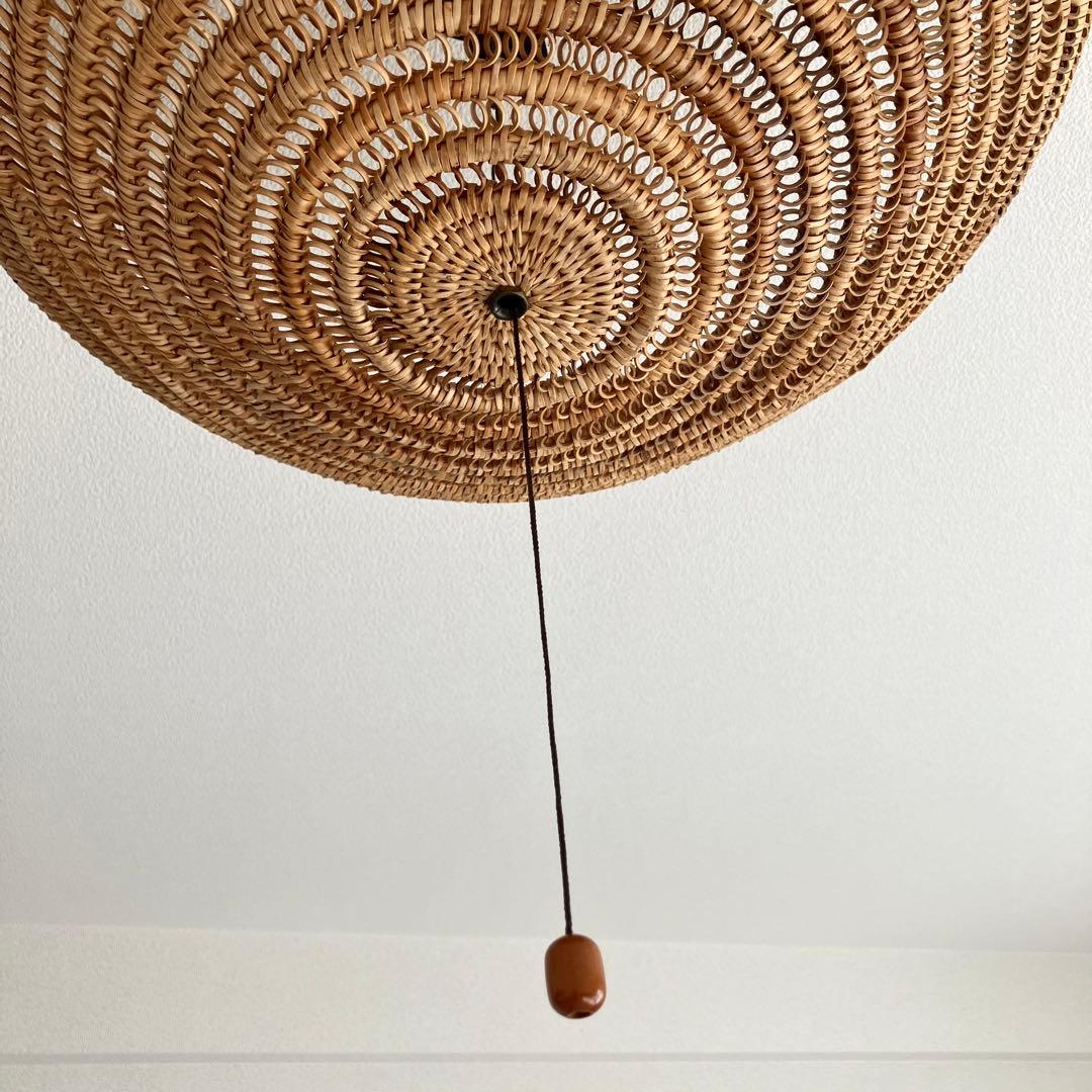 人気　籐 籐傘　照明 シーリングライト　3灯