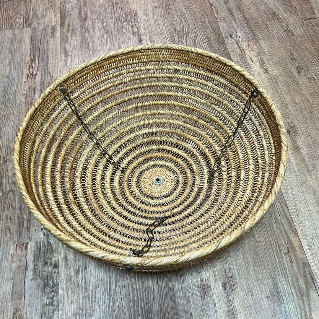 人気　籐 籐傘　照明 シーリングライト　3灯