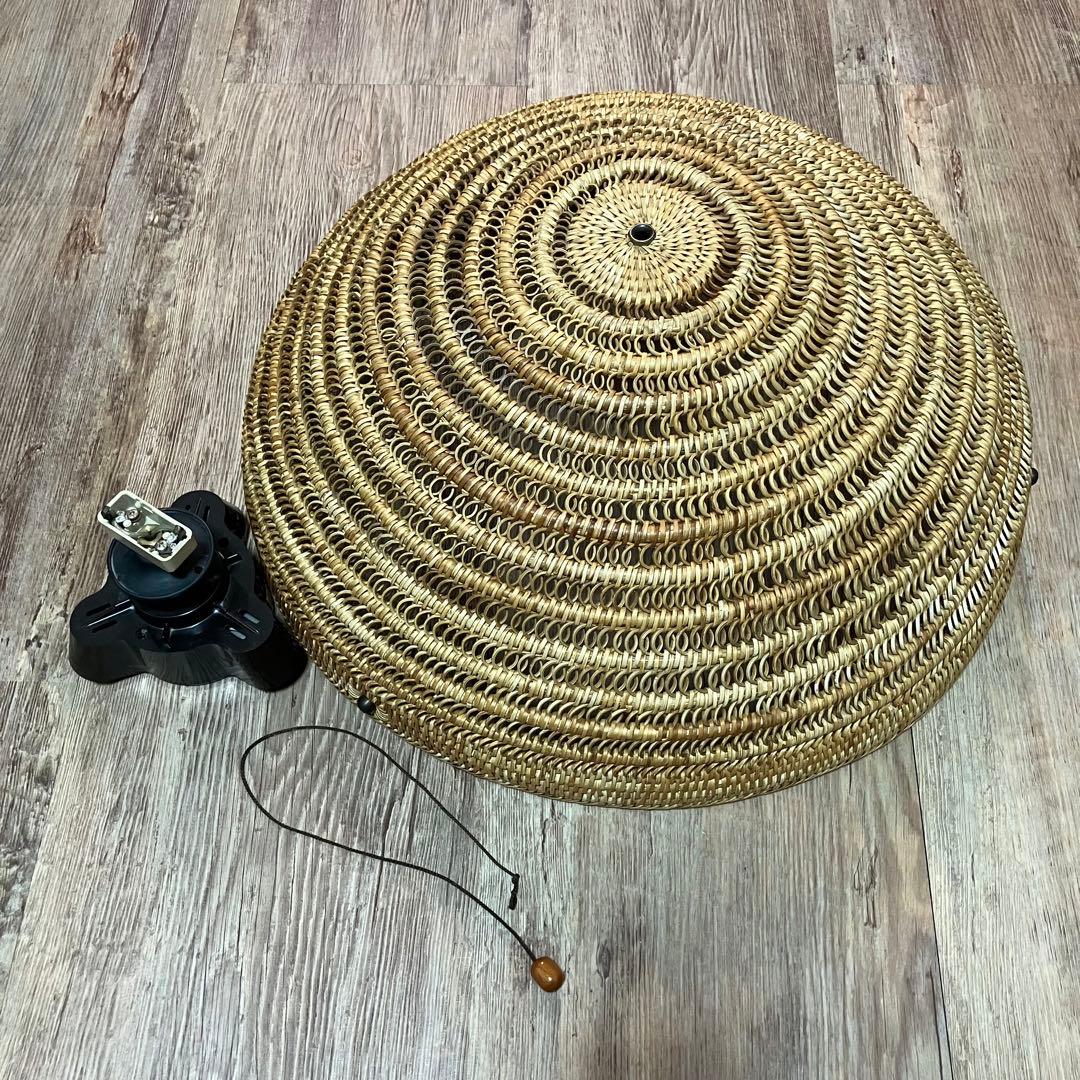 人気　籐 籐傘　照明 シーリングライト　3灯