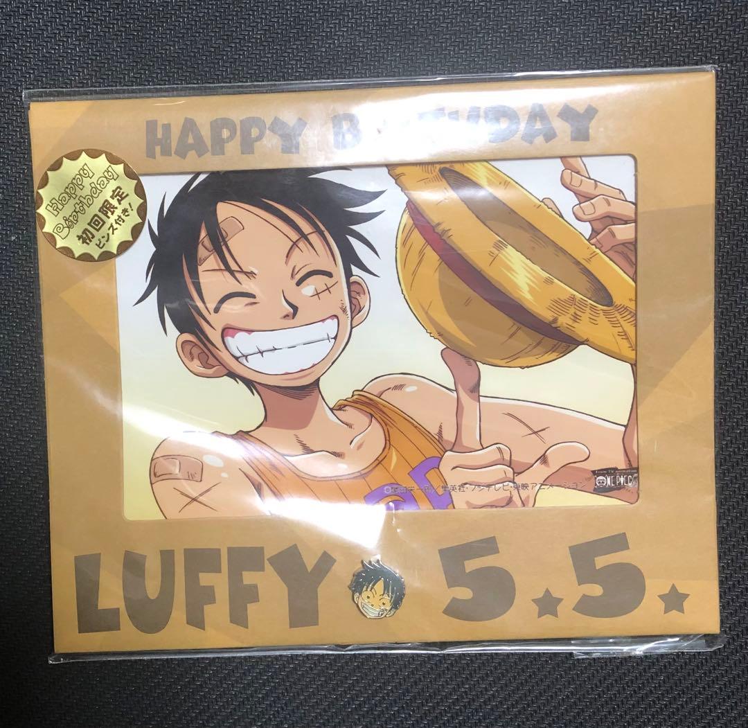 希少 未使用 初回限定 ワンピース ルフィ サンジ バースデー ブロマイド