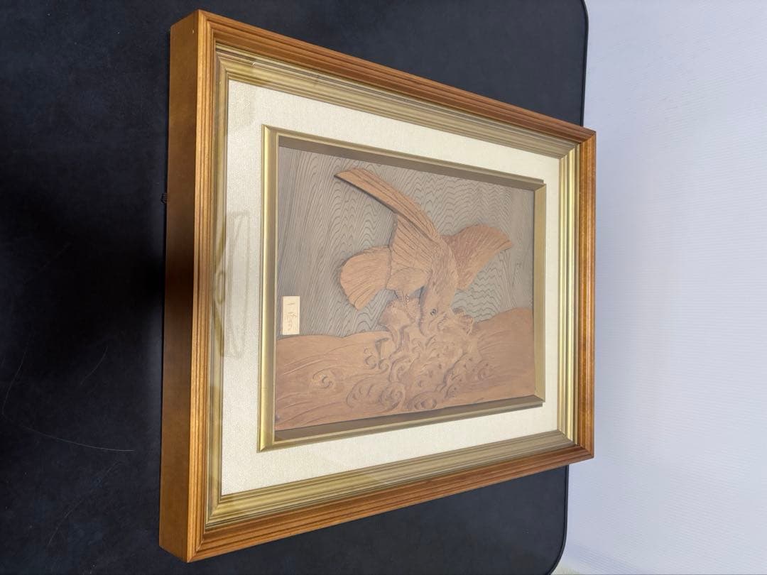 西村一雪　木彫　井波彫刻　鷹