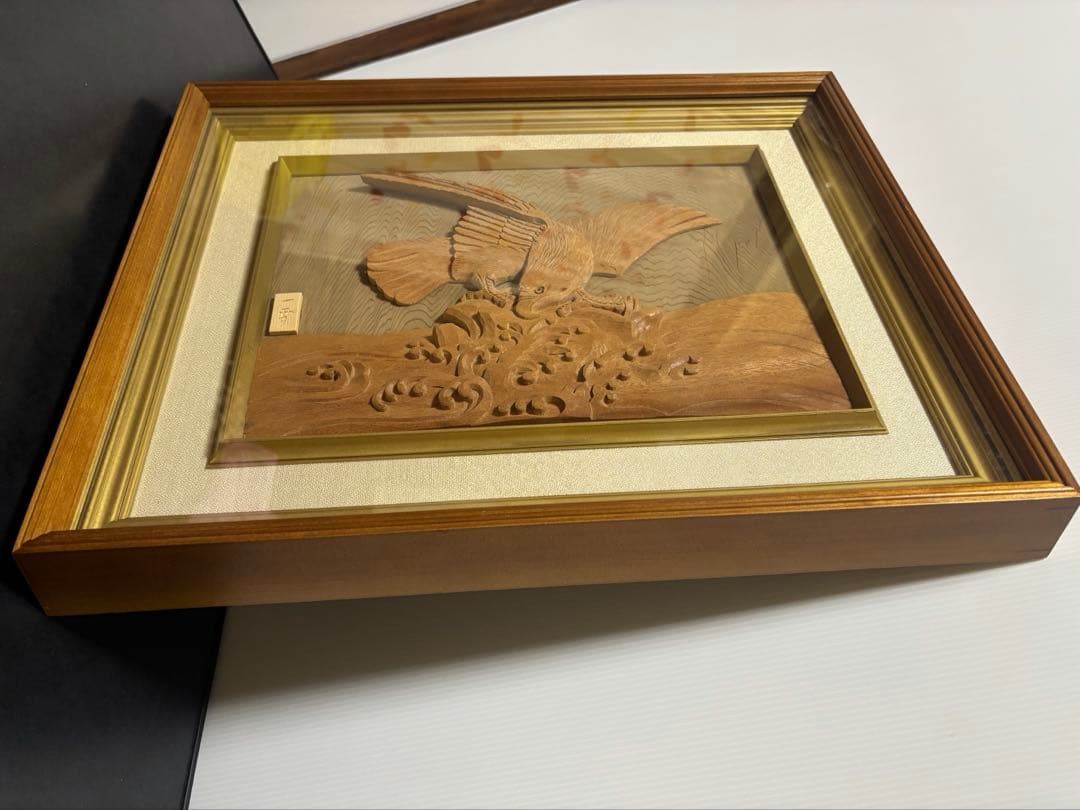 西村一雪　木彫　井波彫刻　鷹