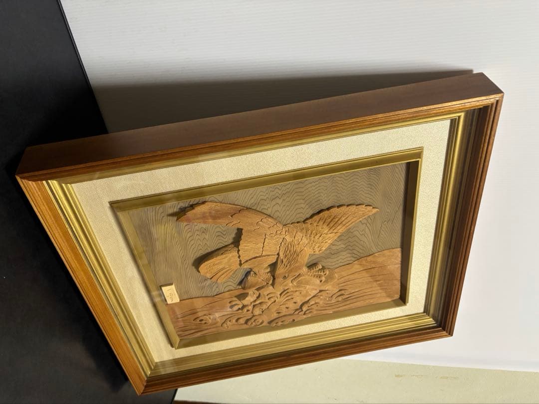 西村一雪　木彫　井波彫刻　鷹