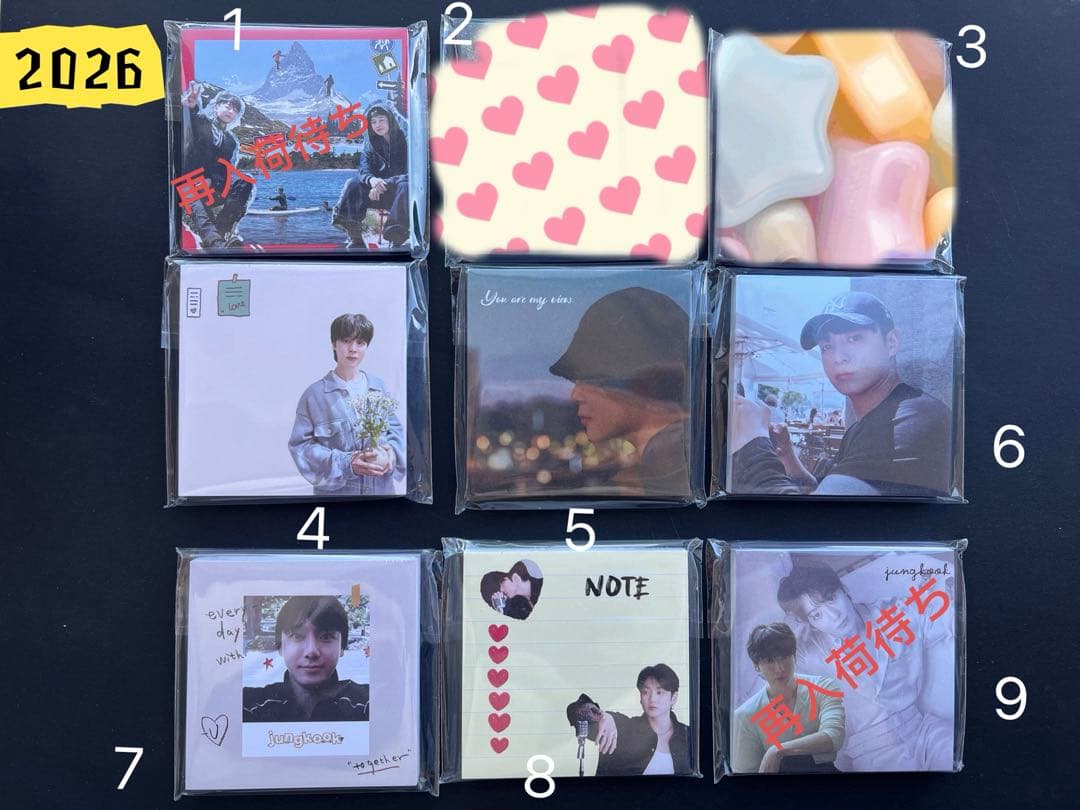 BTS バンタン　2026 新作　メモ帳　メモ　50枚