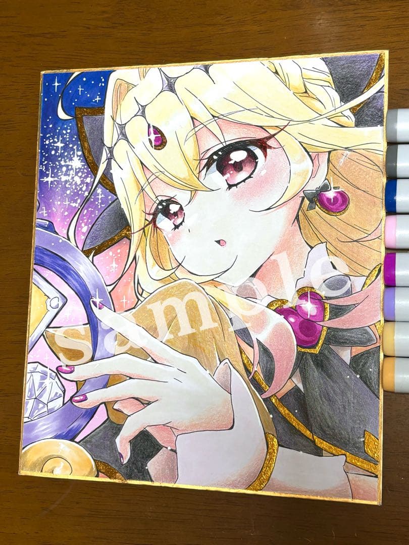 神*代様 キュアアルカナ・シャドウ 原画 色紙 イラスト
