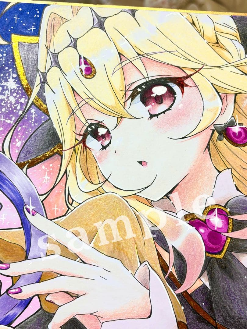 神*代様 キュアアルカナ・シャドウ 原画 色紙 イラスト